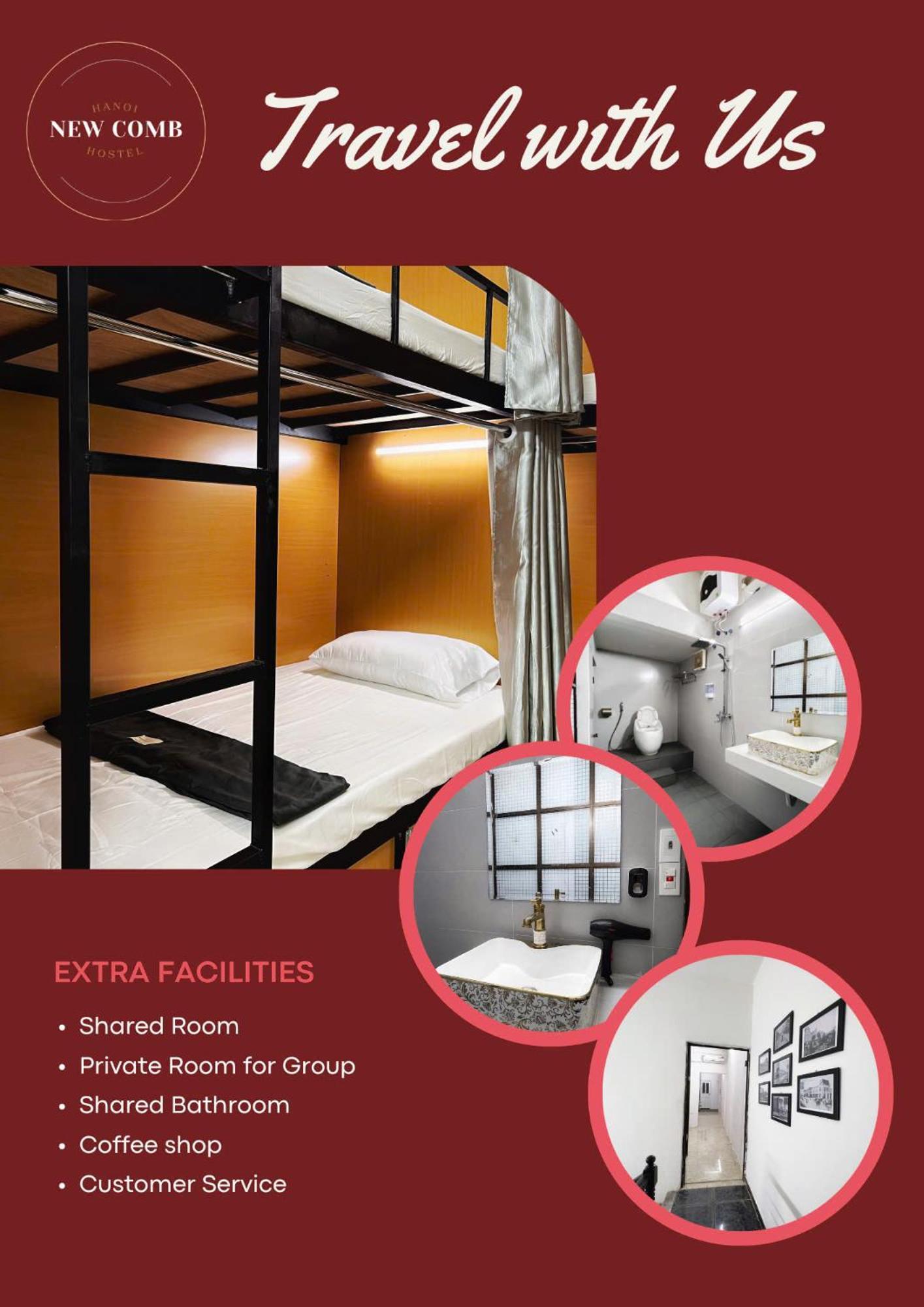 Hanoi New Comb Hostel Екстер'єр фото